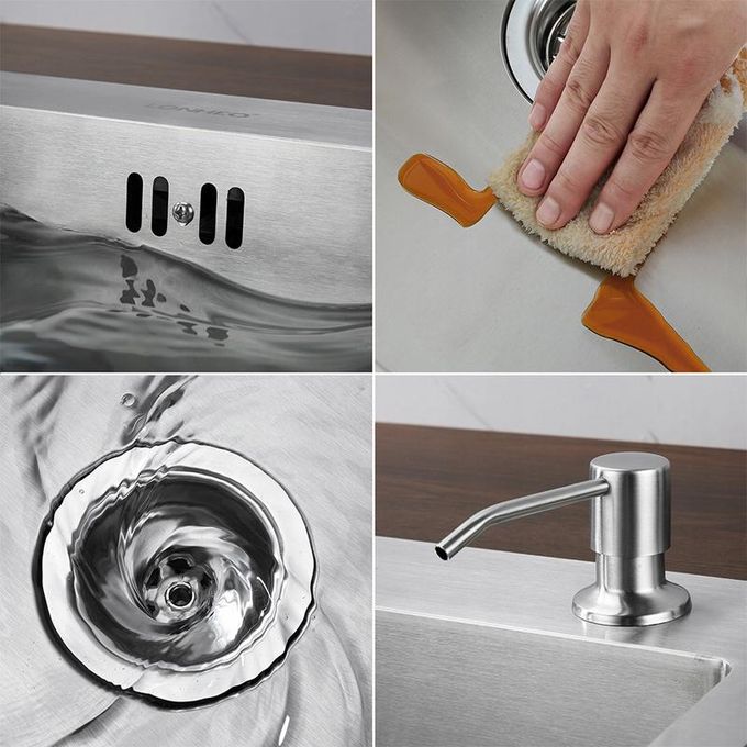Sanivy Évier de Cuisine en Inox 80x45