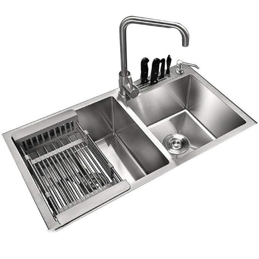 Sanivy Évier de Cuisine en Inox 80x45