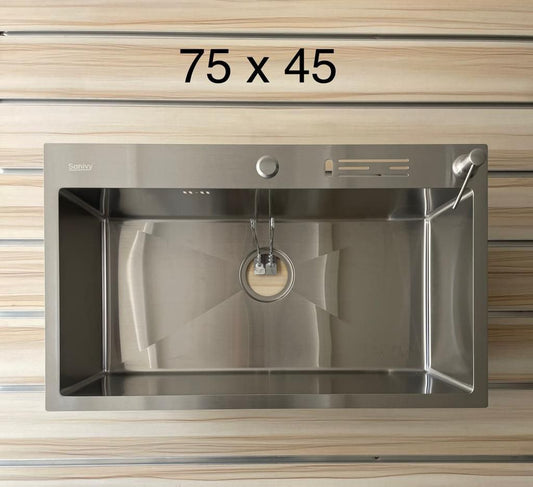 Sanivy Évier de Cuisine en Inox 75x45